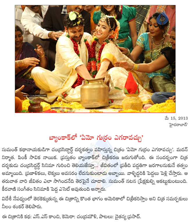 emo gurram egaravachu news,emo gurram egaravachu in bankok,sumanth pinki savika in emo gurram egaravachu,emo gurram egaravachu film news,  emo gurram egaravachu news, emo gurram egaravachu in bankok, sumanth pinki savika in emo gurram egaravachu, emo gurram egaravachu film news, 